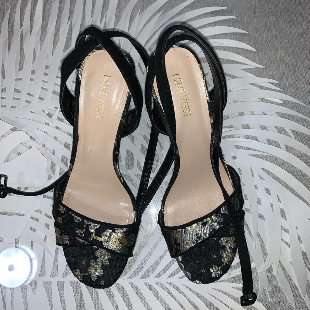‼️SOLD‼️ Mini Wedge, Ankle Wrap Heel